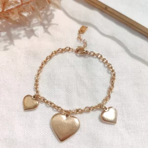 Bracelet coeur dorée