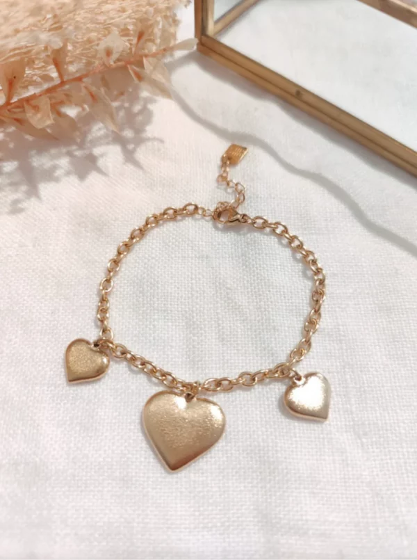 Bracelet coeur dorée