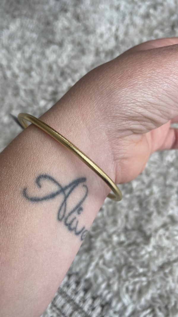 Bracelet jonc doré – Image 2