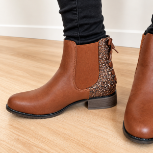 Bottines camel Lily