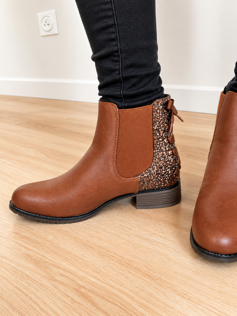 Bottines camel Lily