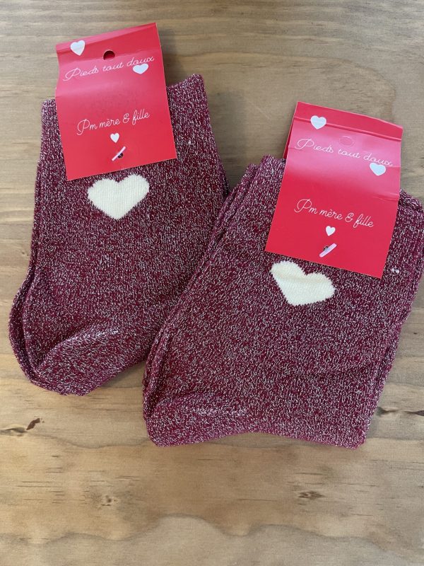 Chaussette pailletées cœur – Image 2