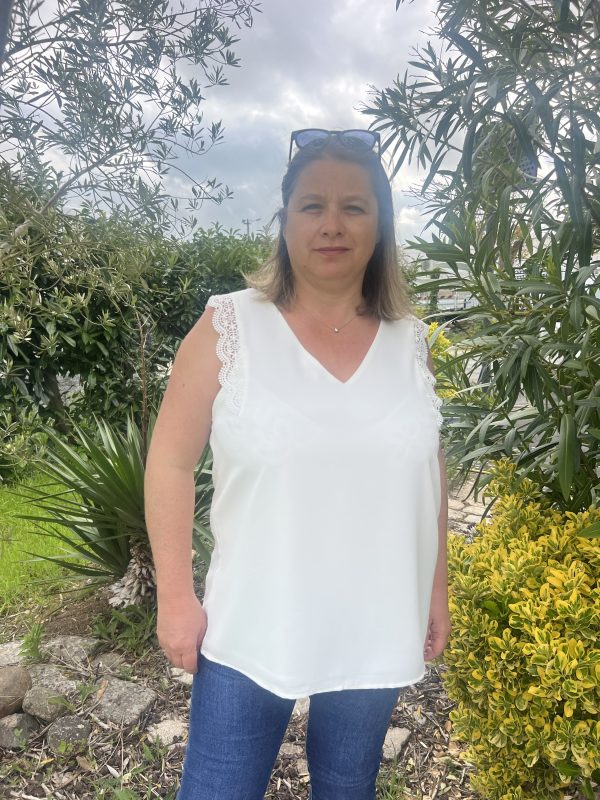 Top ADRIENNE blanc