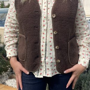 Gilet sans manches "Capucine" chocolat