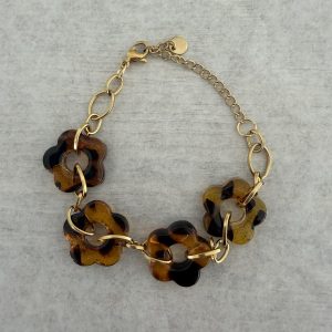 Bracelet Fleurs Effet Écaille