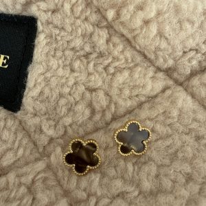 Boucles d'Oreilles Trèfle - brun