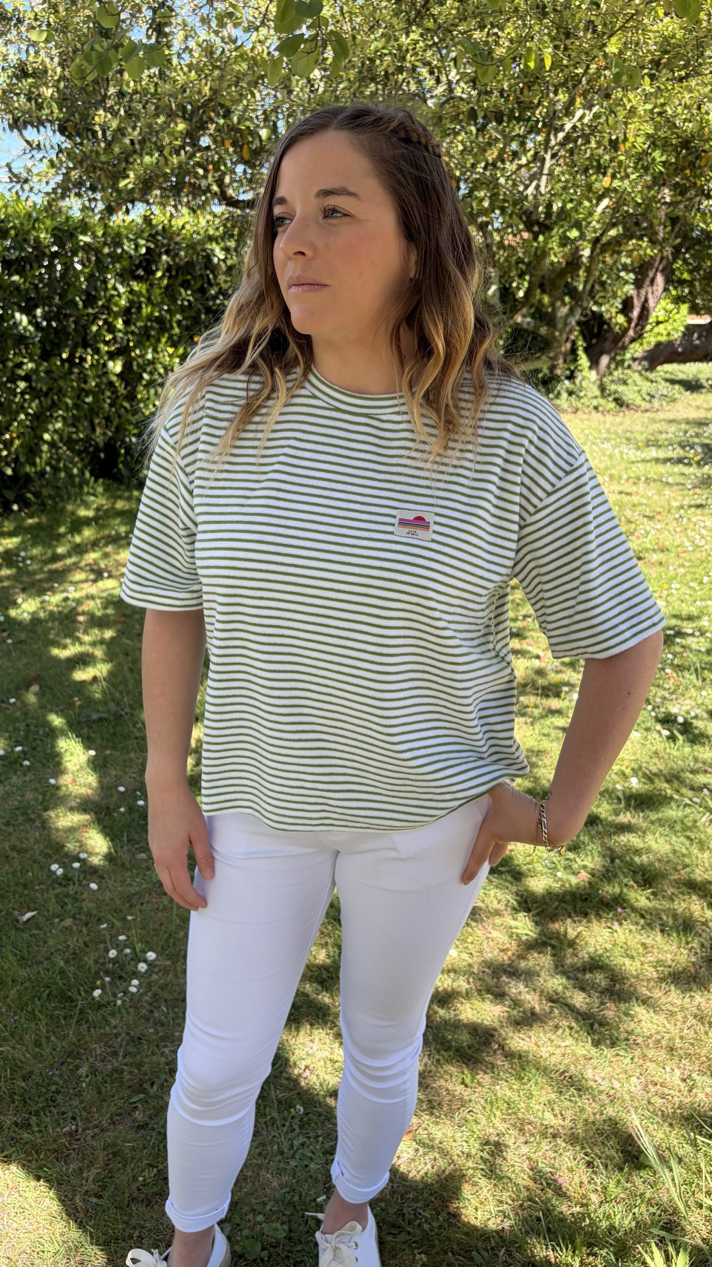 Top Louanne vert